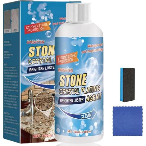 Nettoyant Détachant pour Pierre,Nettoyant pour Détachant pour Pierre,Stain Remover,Nettoyante et Polissage pour Marbre,pour Granit,Marbre,Carrelage,Plaques de Cuisson de Cuisine,100 ml (1/5)