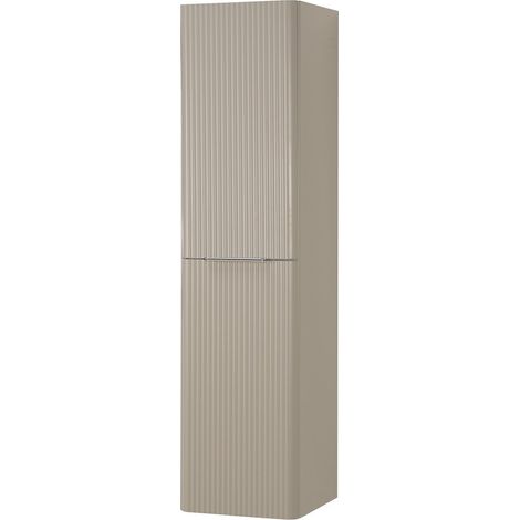 Colonna bagno sospesa 140cm in crema cannettato a 2 ante Mia (1/5)