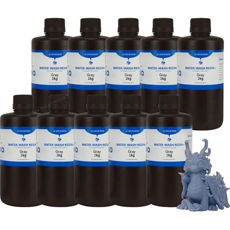 3D-Harz, hohe Präzision, wasserwaschbar, Wasser Grau 10kg (1/2)