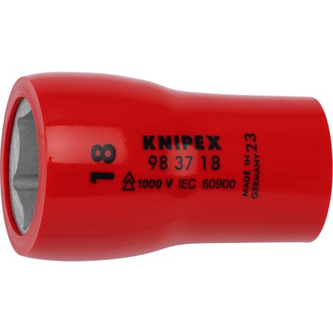 KNIPEX 98 37 18 Douilles à six pans avec carré femelle 3/8" 49 mm