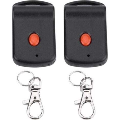 Car key garage door opener remote control duplicator, Garage door remote control, 2 Pcs Mini garage door key fob remote control remote control garage transmitter replacement for Doormate TRG306 Re