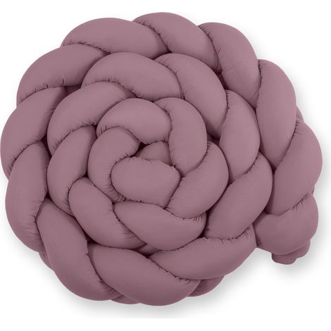 Protector de cuna trenzado XXL - rosa retro