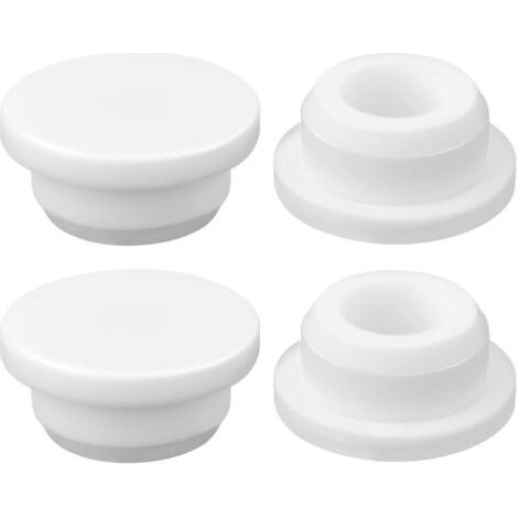 pezzi Tappo di troppo pieno in silicone per lavello, tappo di troppo pieno rotondo per lavabo da cucina e bagno, facile da installare, inserto per tappo di scarico per la casa (bianco) (1/5)