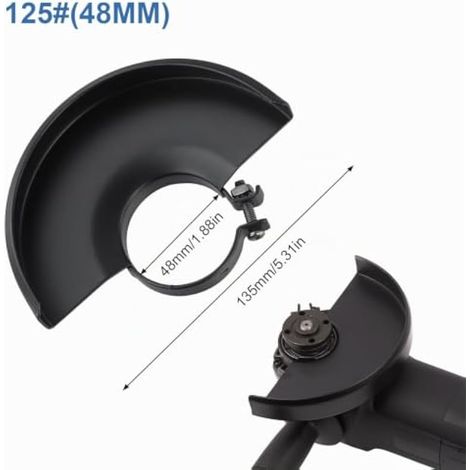 Protection de disque pour meuleuse d'angle de 125 mm pour une sécurité accrue (135 x 48 mm) (1/3)