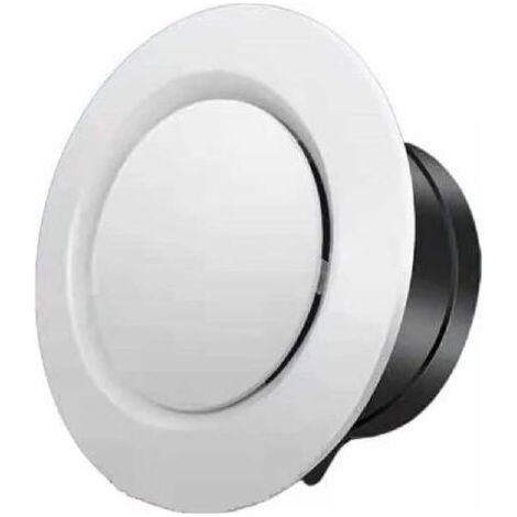Grille de ventilation VMCRool – Grille de ventilation ronde réglable en forme de disque – Bride blanche 75 à 200 mm – 100 mm (1/5)