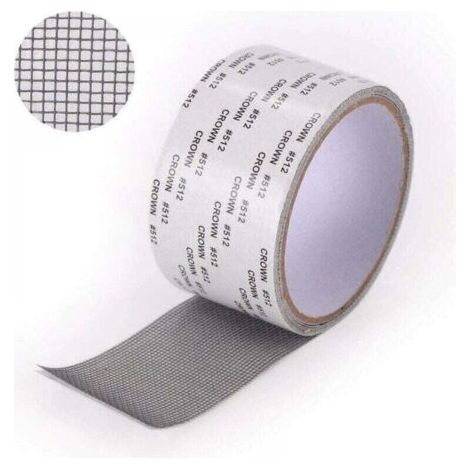 Moskitonetz-Reparaturband – Moskitonetz-Reparaturflicken-Fensterreparaturset, selbstklebend, 5 x 2 m (grau)