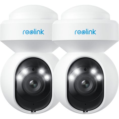 Reolink Caméra de Surveillance 2K+ 5MP 2.4/5 GHz WiFi,Pan/Tilt,Zoom optique 3X,Vision nocturne couleur, E1 Outdoor, 2Pack (1/4)
