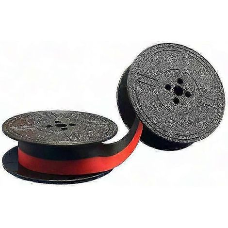 Rotes und schwarzes Schreibmaschinenband, 1 Ersatzspule, Schreibmaschinenbandpackung, Zweifarbentinte, einfacher Austausch, langlebige Qualität, für den täglichen Gebrauch. (1/5)