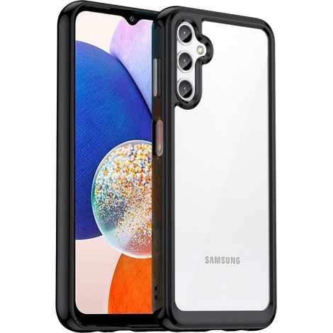 Funda híbrida Fusion para Samsung Galaxy A14 4G/5G, transparente/negra. (1/5)