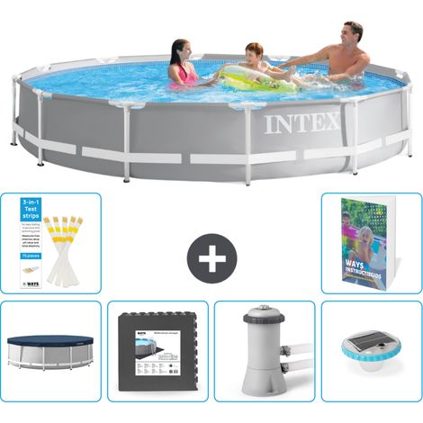Prism Frame Pool Rund - 366x76 cm - 7-teilig S86