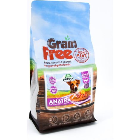 CROCCHETTE PERAGA GRAIN FREE PER CANE ADULTO TAGLIA PICCOLA 2KG ANATRA (1/4)