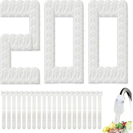 Sac filtrant en coton de robinet 200 pièces haute densité Filtre pour robinet de bain Cuisine, bain, maison, bureau, boisson, cuisson, élimine tartre, sable, rouille (1/5)