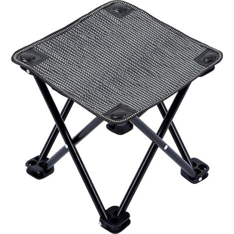 Mini tabouret pliant portable, idéal pour le camping, les pique-niques, la pêche, les voyages, la randonnée, le jardin et la plage. Pliage rapide. Tissu Oxford avec sac de transport. Dimensions : 30 c (1/5)