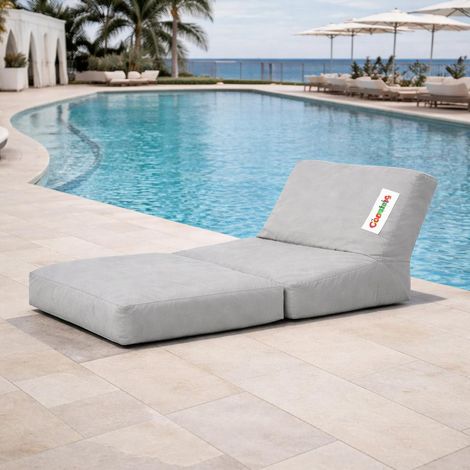 Pouf chaise longue extérieur gris ARTA (1/5)