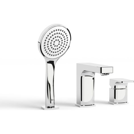 ROCA A5A9801C00 L90 Grifo Monomando Baño/Ducha de Repisa Cromo - ref: A5A9801C00 (1/2)