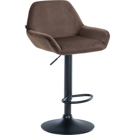 Barhocker Braga Samt braun schwarz (1/5)