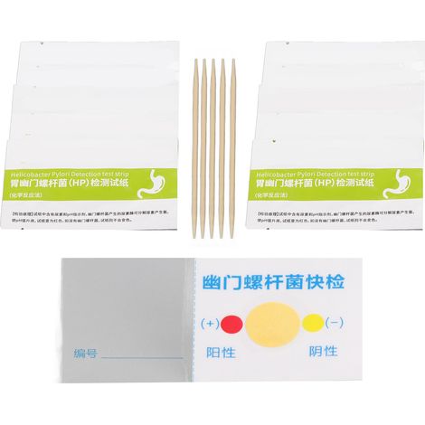 Kit de 10 bandelettes test H. Pylori, usage professionnel et domestique, portable pour dépistage rapide d'Helicobacter pylori, santé digestive (1/5)