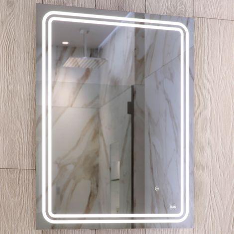 RAK Pluto 600mm x 800mm Bluetooth Illuminated LED Mirror with Demister and Touch Sensor - RAKPLU5002 (1/5)