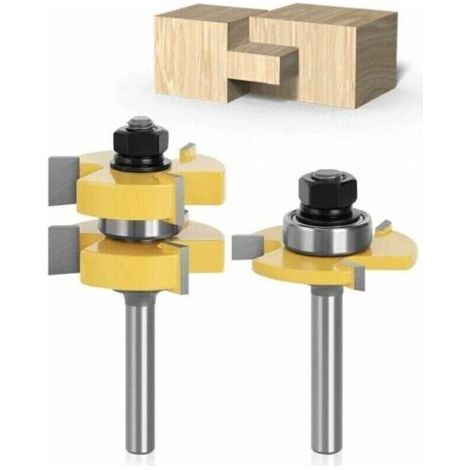 8mm Schwalbenschwanz- und Nutfräser-Set, 3 Zähne, T-Form, Holzschneider, Holzbearbeitungswerkzeug (1/5)