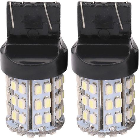 2x T20 7440 7443 64 SMD Blanco 6000K Bombilla LED de luz trasera de freno 12V()
