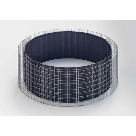 Gabion rond 352 cm – Hauteur 50 cm – Maille 5 x 5 cm – Épaisseur 15 cm – Acier galvanisé pour durabilité – Gabiona