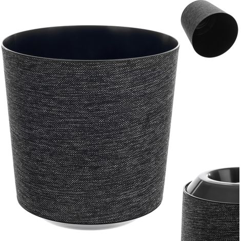 KADAX Runder Pflanztopf, 19 cm, Schwarz