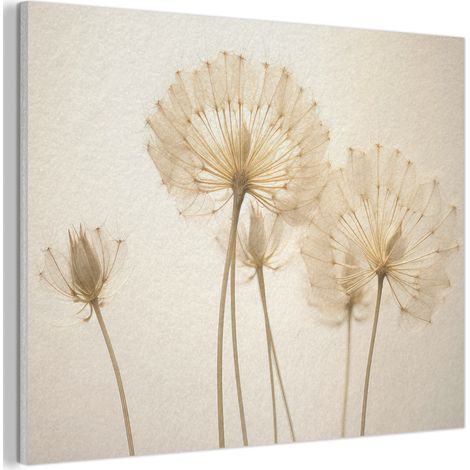 QUADRO ACUSTICO Luce del sole - Dente di leone - Botanica - Fiori 80x60 cm (1/5)