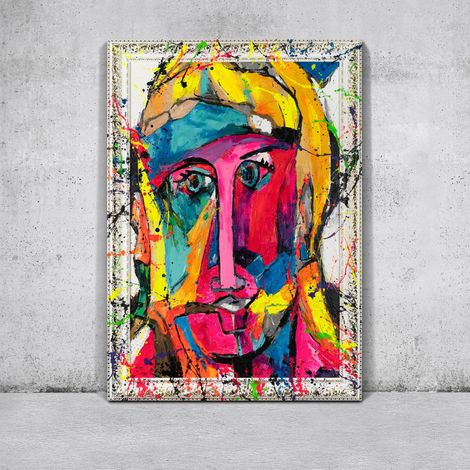 Gemälde Emotionen der Farbe Rahmen Weiß 120x80 cm (1/5)