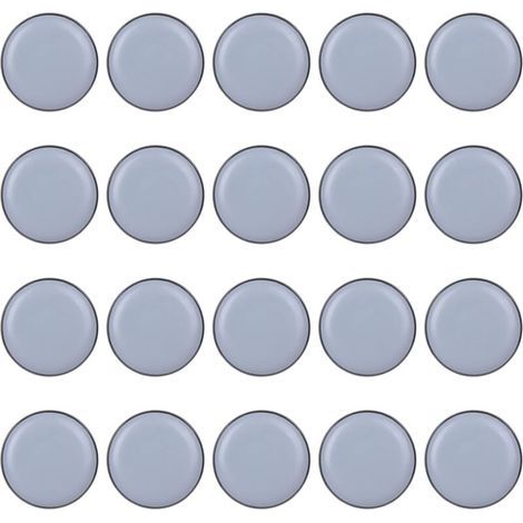 25mm Patin Chaise, 20 Pièces Patins Glisseurs, Patins Glisseurs pour Meubles, Patins en Téflon pour Chaise de Mobilier de Bureau de Maison (20mm Forme Ronde)