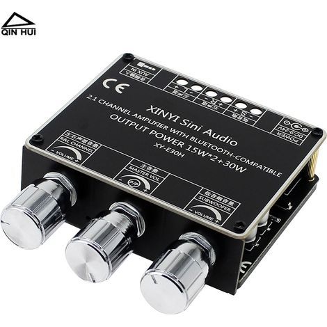 Module carte mère amplificateur numérique Bluetooth mini 2.1 canaux 12V pour modification automobile et usage domestique avec caisson de basses passif (1/4)