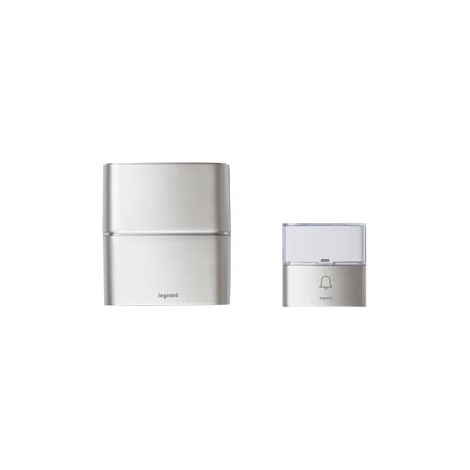 Kit Carillon Et Sonnette Sans Fil Simple Alimentation Par Piles Sérénité Aluminium - Legrand