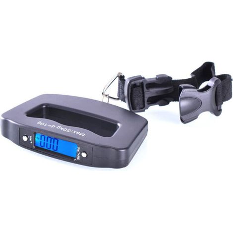 Balance électronique pour bagages à main 50kg, mini balance électronique portable à écran LCD, balance à poisson (1/4)