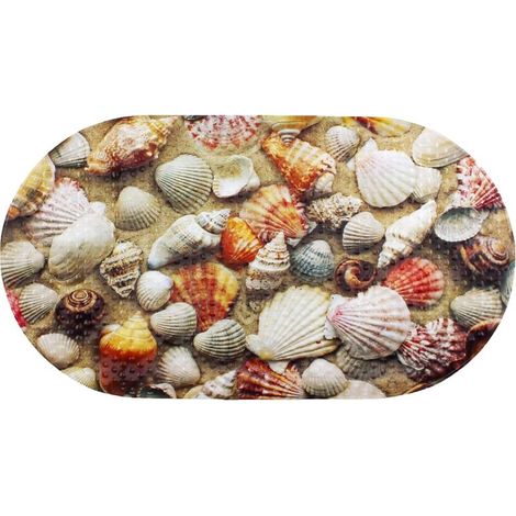 Tapis de bain antidérapant en forme de coquillage pour salle de bain avec Su (1/2)