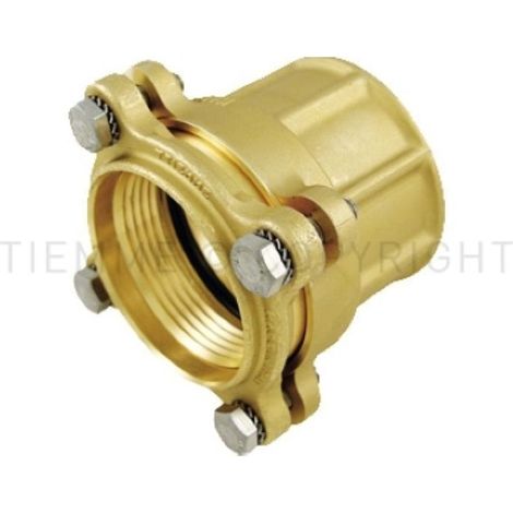 Raccordo diritto femmina iso 228 per tubo pe Ø75 x 2 1/2 pollici ottone tiemme 3400054