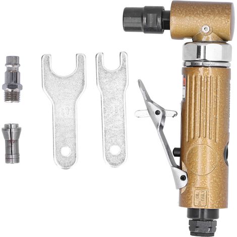 Meuleuse à air 1/4 pouce 20000 tr/min polisseuse pneumatique à angle droit kit outil avec prise EU (1/5)