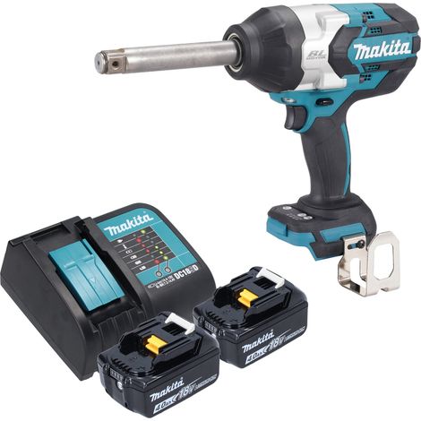 Atornillador de impacto a batería Makita DTW 1005 SM 18 V 1360 Nm 3/4" sin escobillas + 2 baterías de 4,0 Ah + cargador