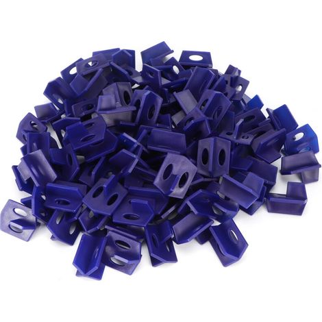 200-Piece Tile Leveling System Clips, Tile Leveler Spacers, for Floor and Wall Ceramic Tile Paving Tools, Building Supply, Blue (1/5)