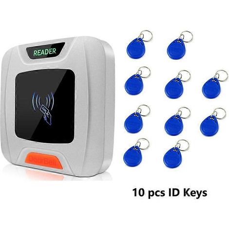 Lecteur de cartes de proximité Wiegand 26 sorties, étanche IP65, lecteur esclave de contrôle d'accès, lecteur de cartes d'identité RFID EM de sécurité D83R, 10 clés d'identification (1/5)