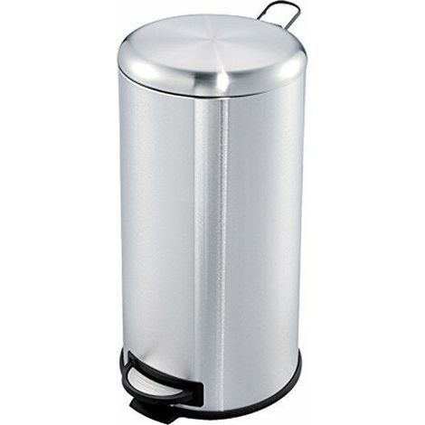 Evre 30L Stainless Steel Waste Bin with non-slip Pedal for Kitchen Office Bathroom Waste (1/3)