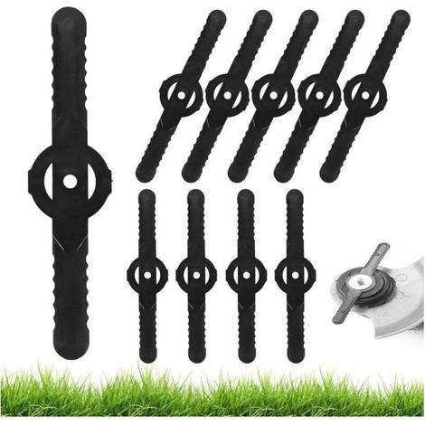 Lot de 10 lames plastiques 139 mm pour coupe-bordure - noir, trou 5 mm (1/5)