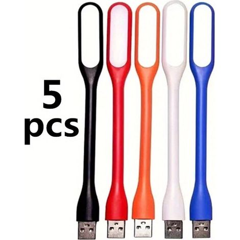 Lampe De Bureau LED - Éclairage USB Portable - Lumière Blanche Économe En Énergie - Pour Bureau Maison Bureau À Domicile - Lot De 5 (1/5)