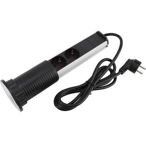 Prise électrique à traction pour bureau ou maison, prise USB escamotable. (1/5)