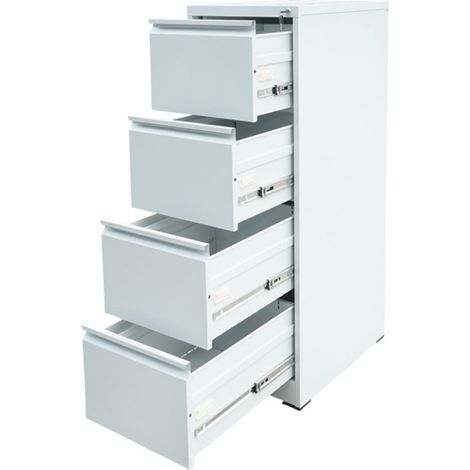 Classificatore metallico a 4 cassetti – 1337×462×620 mm, RAL 7035 Breckner Germany (1/5)