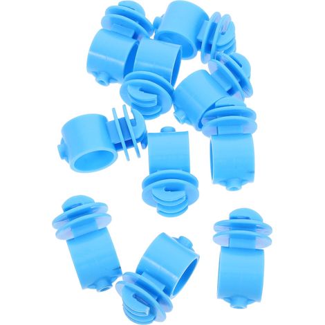 Isolateurs de Clôture Électrique pour Poteau 25mm Résistance Haute Tension Lot de 10 Fixation Sûre pour Fil de Clôture et Ferme (1/5)