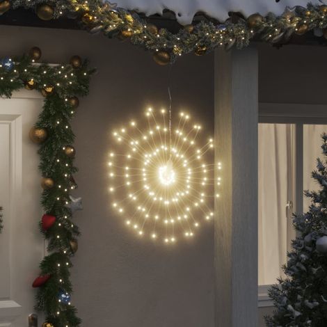 vidaXL Illuminazioni di Natale Galassia 140 LED 2pz Bianco Caldo 17 cm (1/5)