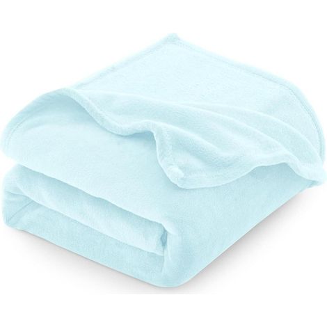 Kuscheldecke Sofadecke Fleecedecke 220x240 4 220 x 240 cm Hellblau (1/5)