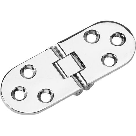 Charnière à rabat en alliage de zinc 80x30mm pour table de couture pliante, finition argentée (1/5)
