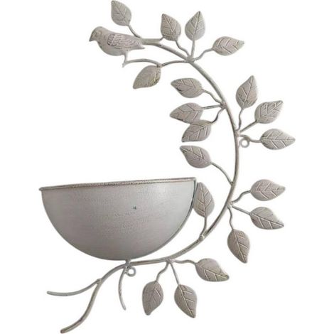 Garden Planter - Metal - L10 x W32 x H42 cm - Cream
