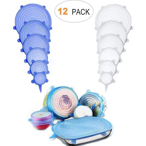 MINKUROW Coperchio In Silicone, Coperchio Elastico In Silicone Per Alimenti, Senza Bpa, Coperchio Universale In 6 Diverse Dimensioni (1/5)