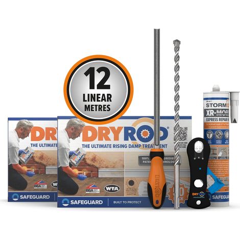Dryrod Damp Proofing Rods Kit - 12m Coverage of 9inch Wall (1/2)
